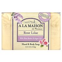 A La Maison de Provence, Hand &amp; Body Bar Soap, Rose Lilac, 8.8 oz (250 g)