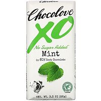 Chocolove, XO, мята в темном шоколаде 60%, 90 г (3,2 унции)