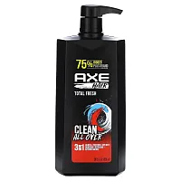 Axe, Hair, очищение всей поверхности, шампунь 3 в 1, кондиционер и гель для душа, Total Fresh, 828 мл (28 жидк. Унций)