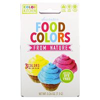 ColorKitchen, Пищевые красители от природы, многоцветные, 3 пакетика с порошком, по 3 г (0,11 унции)