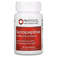 Protocol for Life Balance, Serrapeptase, 60 Veg Capsules