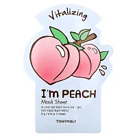 TonyMoly, I&#x27;m Peach, Vitalizing Beauty Mask Sheet, 1 Sheet, 0.74 oz (21 g)