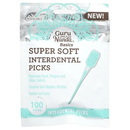 GuruNanda, Basics, Super Soft Interdental Picks, 100 Picks