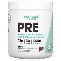 Nutricost, Women, Pre-Workout Complex with Vitamin B12 &amp; Folate, Grape, 12.07 (360 g)