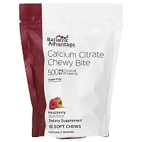 Bariatric Advantage, Calcium Citrate Chewy Bite, Sugar-Free, Raspberry, 90 Soft Chews