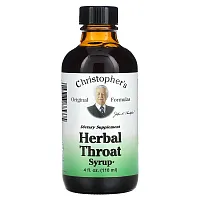 Christopher&#x27;s Original Formulas, Herbal Throat Syrup, 4 fl oz (118 ml)