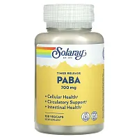 Solaray, Timed Release PABA, 700 mg, 100 VegCaps