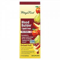 MegaFood, Blood Builder Liquid Iron, Once Daily, Orchard Fruit, 230 мл (7,7 жидк. Унции)