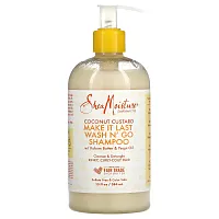 SheaMoisture, Make It Last Wash N 'Go, шампунь, кокосовый крем, с маслом кокум и маслом пекуи, 384 мл (13 жидк. Унций)