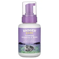 Badger, Baby, Foaming Shampoo &amp; Wash, Night-Night Lavender , 10 fl oz (296 ml)