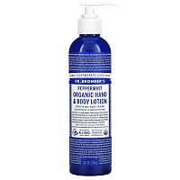 Dr. Bronner's, Органический лосьон для рук и тела, перечная мята, 237 мл (8 жидк. Унций)