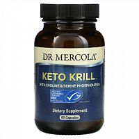 Dr. Mercola, Keto Krill, криль с фосфолипидами холина и серина, 60 капсул