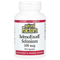 Natural Factors, SelenoExcell, Selenium, 200 mcg, 90 Capsules