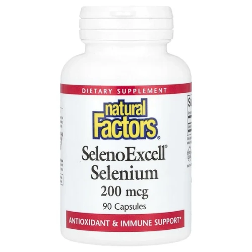 Natural Factors, SelenoExcell, Selenium, 200 mcg, 90 Capsules