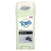 Tom's of Maine, Дезодорант-антиперспирант для женщин, древесный уголь, 64 г (2,25 унции)