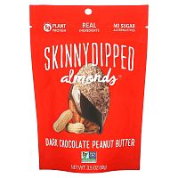 SkinnyDipped, Almonds, Арахисовое масло из темного шоколада, 3,5 унции (99 г)