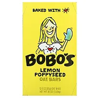 Bobo&#x27;s Oat Bars, Lemon Poppyseed Oat Bars, 12 Bars, 3 oz (85 g) Each