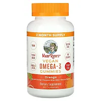 MaryRuth&#x27;s, Vegan Omega-3 Gummies, Natural Orange, 60 Gummies