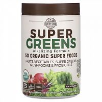 Country Farms, Super Greens, подщелачивающая формула, шоколад, 300 г (10,6 унции)