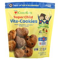 ChildLife, Your Super-Child Cookies, печенье, ассорти вкусов, 5 индивидуальных упаковок со снеками, по 27 г (0,95 унции)