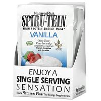 NaturesPlus, Spiru-Tein, энергетическая добавка с высоким содержанием протеина, со вкусом ванили, 8 пакетиков по 34 г (1,2 унции)