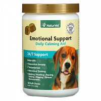 NaturVet, Emotional Support, ежедневное успокаивающее средство, 120 жевательных таблеток, 360 г (12,6 унции)