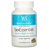 Natural Factors, WomenSense, SexEssentials, формула здорового женского либидо, 90 вегетарианских капсул