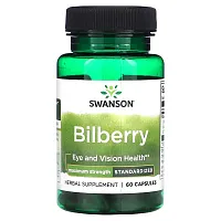 Swanson, Bilberry, 60 Capsules