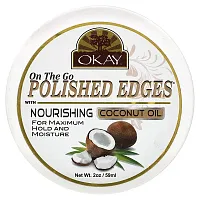 Okay Pure Naturals, On The Go Polished Edges With Nourishing Coconut Oil, 2 oz (59 ml)