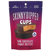 SkinnyDipped, Cups, темный шоколад с арахисовой пастой, 90 г (3,17 унции)