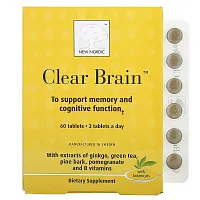 New Nordic, Clear Brain, 60 Tablets