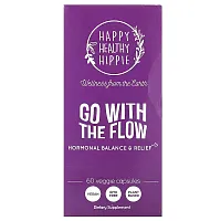 Happy Healthy Hippie, Go with the Flow, Hormonal Balance &amp; Relief, 60 Veggie Capsules