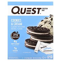 Quest Nutrition, Протеиновый батончик, печенье и крем, 4 батончика, 60 г (2,12 унции) каждый