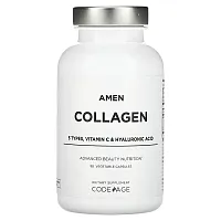 Codeage, Amen, Collagen, Vitamin C, Hyaluronic Acid, 90 Vegetable Capsules