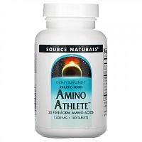 Source Naturals, Athletic Series, Amino Athlete, комплекс аминокислот, 1000 мг, 100 таблеток