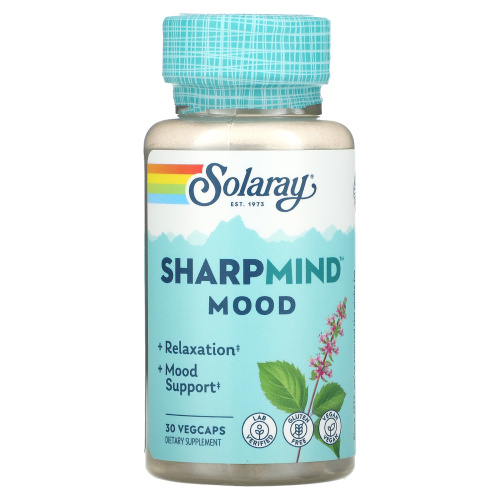 Solaray, SharpMind Mood, 30 растительных капсул фото 3