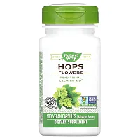 Nature&#x27;s Way, Hops Flowers, 620 mg, 100 Vegan Capsules (310 mg per Capsule)