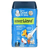 Gerber, Cereal for Baby, Power Blend, 2nd Foods, овсянка с пробиотиками, чечевица, персик и яблоко, 227 г (8 унций)