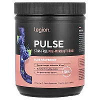 Legion Athletics, Pulse, Stim-Free Pre-Workout Drink, Blue Raspberry, 0.98 lbs (444 g)