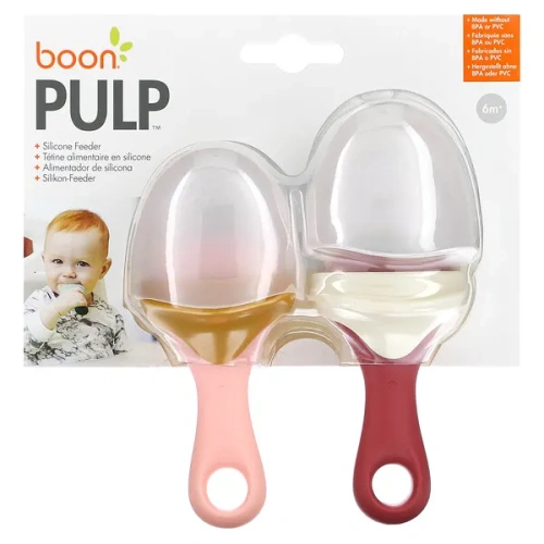 Boon, Pulp, Silicone Feeder, 6 Months +, 2 Feeders