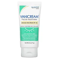 Vanicream, Facial  Moisturizer, Mineral Sunscreen with Ceramides, For Sensitive Skin,  SPF 30, 2.5 oz (71 g)