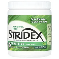 Stridex, Sensitive with Aloe, Alcohol Free, 90 Soft Touch Pads