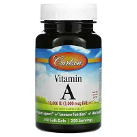 Carlson, Vitamin A, 3,000 mcg RAE, (10,000 IU), 250 Soft Gels