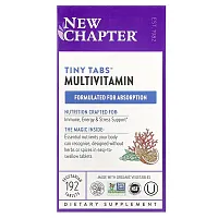 New Chapter, Tiny Tabs™ Multivitamin, 192 Vegetarian Tablets