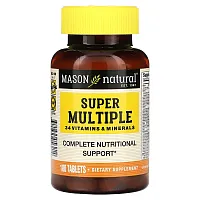 Mason Natural, Super Multiple 34 Vitamins &amp; Minerals, 100 Tablets