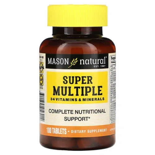 Mason Natural, Super Multiple 34 Vitamins &amp; Minerals, 100 Tablets