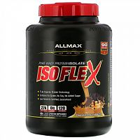 ALLMAX, Isoflex, 100% ультра-чистый изолят сывороточного протеина (фильтрация отрицательно заряженными ионами), шоколад и арахисовое масло, 5 фунтов (2,27 кг)