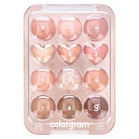 Colorgram, Pin Point Eyeshadow Palette, 01 Peach + Coral = Love, 0.34 oz (9.9 g)