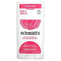 Schmidt's, Натуральный дезодорант, роза и ваниль, 75 г (2,65 унции)