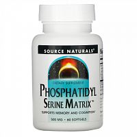 Source Naturals, Phosphatidyl Serine Matrix, 500 mg, 60 Softgels